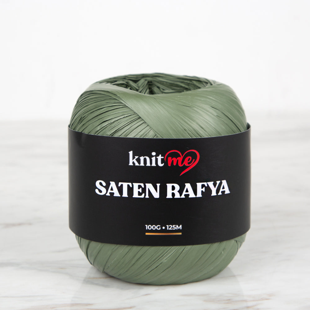 Knitme Saten Rafya İp Haki - 6